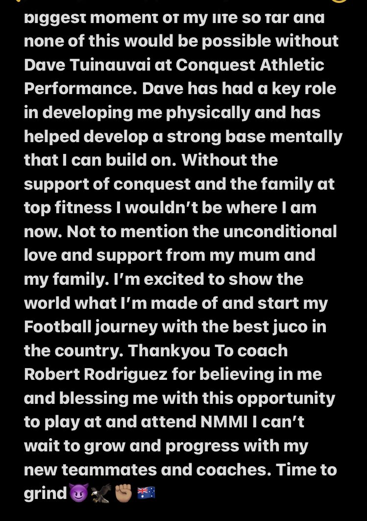 Tomsmit119's tweet photo. @nmmibroncos @CoachRRod70 @ConquestAthlete @CoachTaufaasau
Read below β¬οΈ Thank you everybodyππ½π¦πΊπΊπΈ https://t.co/EbBhWDlA01