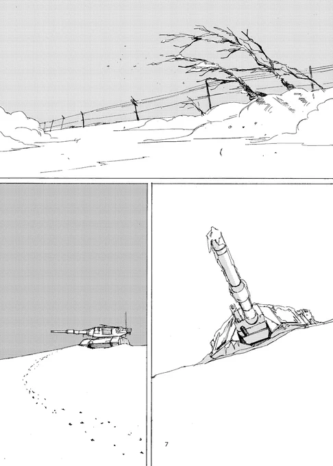 少ない線数と陰影、ネガティブスペースで絵作りしたいと試してみた同人誌の絵(=゜ω゜) 
