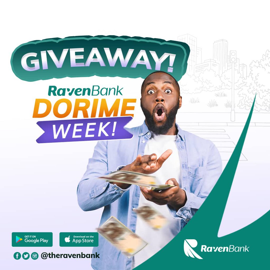maziibe_'s tweet photo. Congratulations to yesterday’s winners. 

Day 3.

N5,000 to 5 people each tonight courtesy of @theravenbank. 

All you have to do is FOLLOW @theravenbank, RETWEET this post and REPLY with proof that you’re following them (screenshot).

Lucky Winners will be picked later tonight . https://t.co/W0uPcIJ7Rc