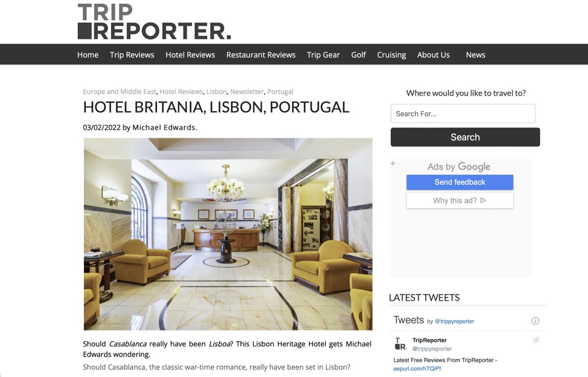 Read all about Hotel Britania, in the heart of Lisbon - <a href="/trippyreporter/">TripReporter</a> tripreporter.co.uk/hotel-britania…