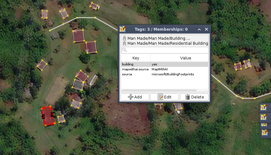MapAmorePH's tweet photo. Looks like the AI-generated building footprints by #Microsoft has reached the #Philippines via #MapWithAI for #OpenStreetMap.
So far, they're looking quite good π https://t.co/GM5kBAkJmw