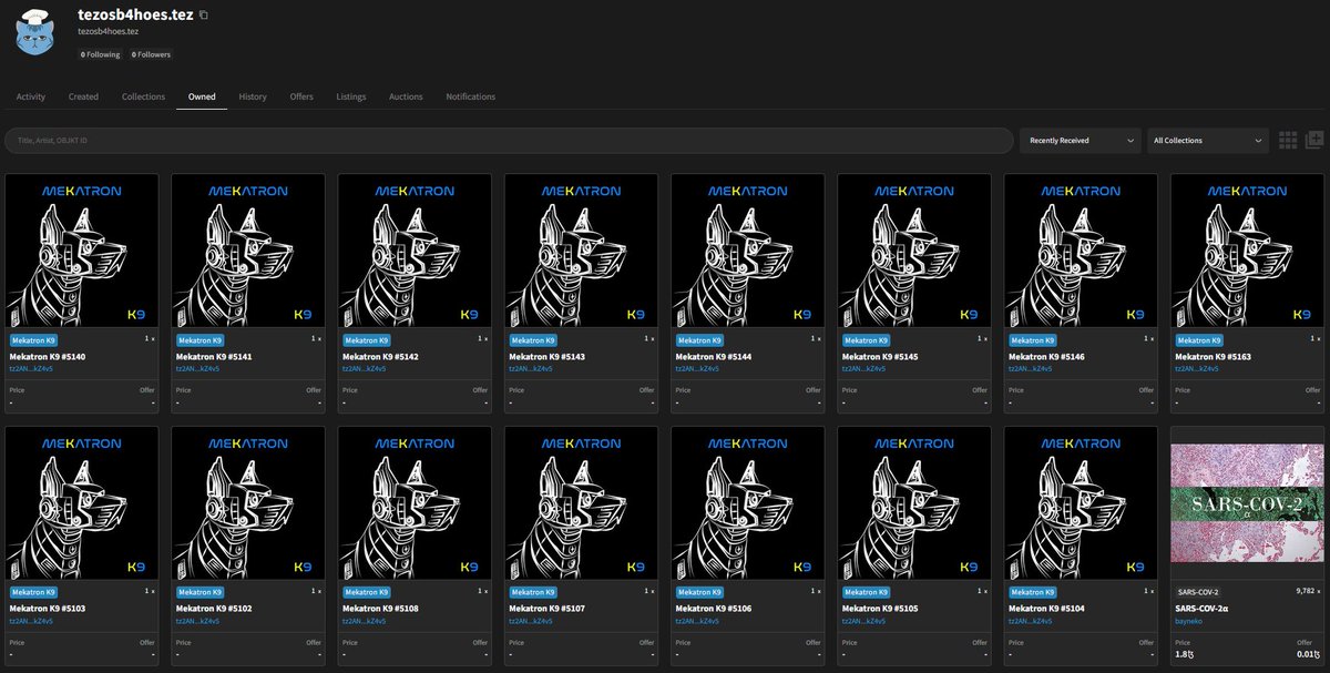 Got my pack of #mekatron doggos. #3dart #NFT are my favourite, and so are dogs. The art on <a href="/MekatronK9/">Mekatron.tez</a> is just amazing, and the doggos will feature in a game😉Less than 15% left to be minted!🔥🔥🔥 #tezos #NFTCommunity #NFTGame