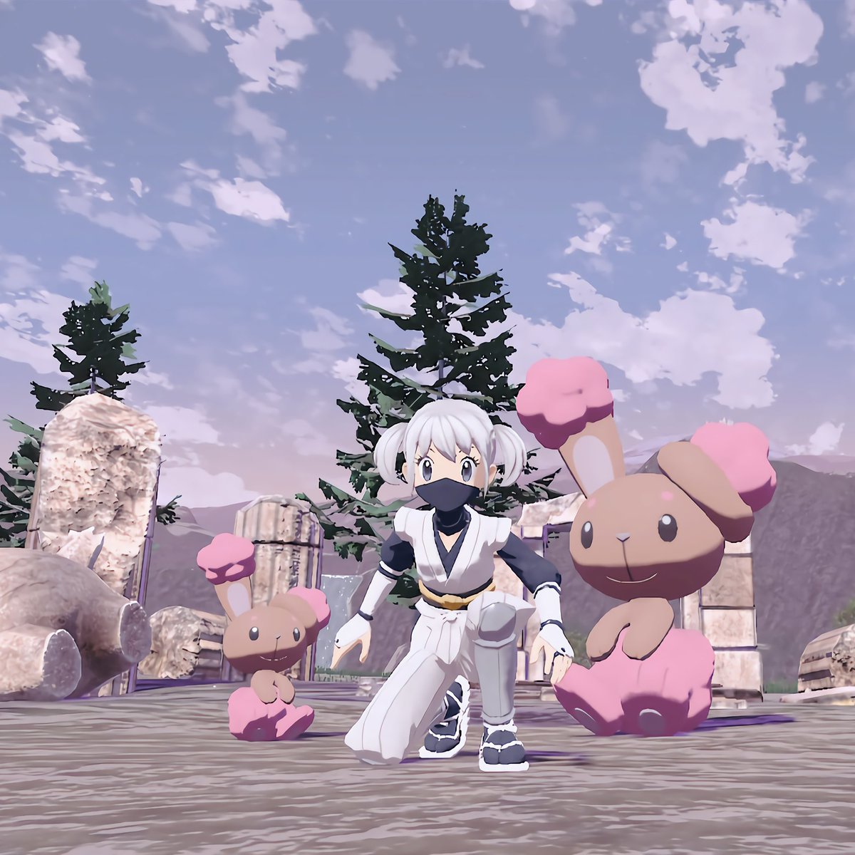 Shiny + shiny alpha buneary!! Look at them!! 🥺💖✨
#PokemonLegendsArceus