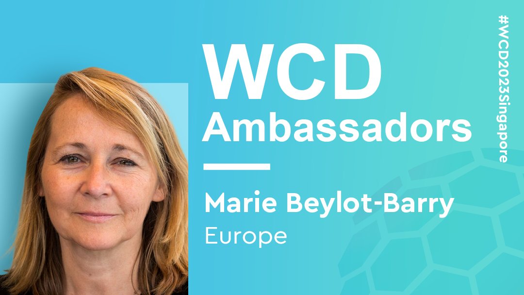 WCD2027's tweet photo. #WCD2023Singapore will build a worldwide dermatology community. Prof. Marie Beylot-Barry is one of our eminent and influential #WCDAmbassadors, she will be sharing her scientific knowledge during the Congress.

#skinhealth4theworld #dermatology #skinhealth #dermatologyresearch https://t.co/KITAEnIbij