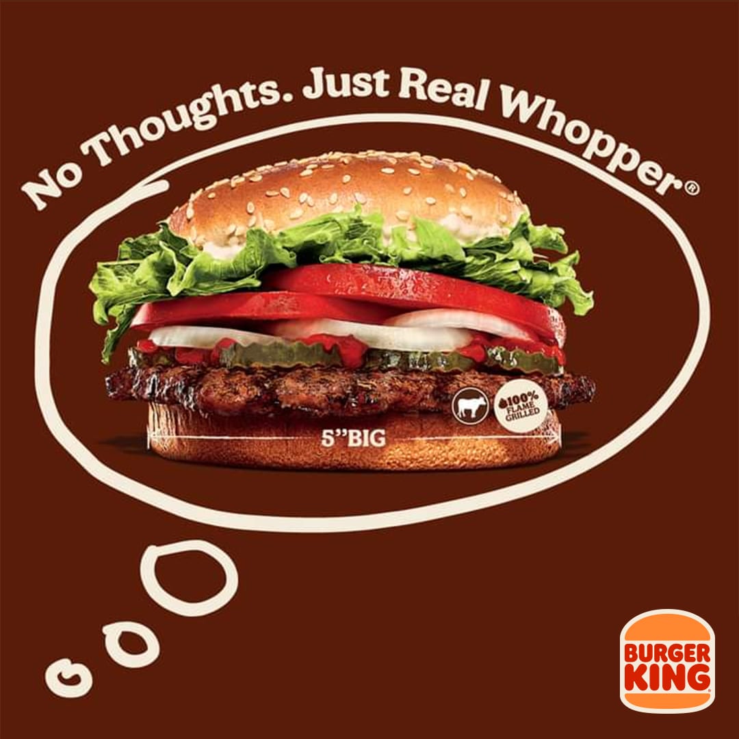 Burger King Pakistan on X: How would you describe this tasty flame-grilled  Whopper ? Order now at  111-11-25-25 Download the  app: Play Store:  App Store:    / X