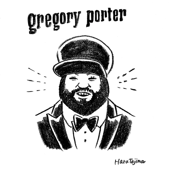 似顔絵を描きたくなる気持ちを掻き立てるGregory Porter。好き。
#イラスト 