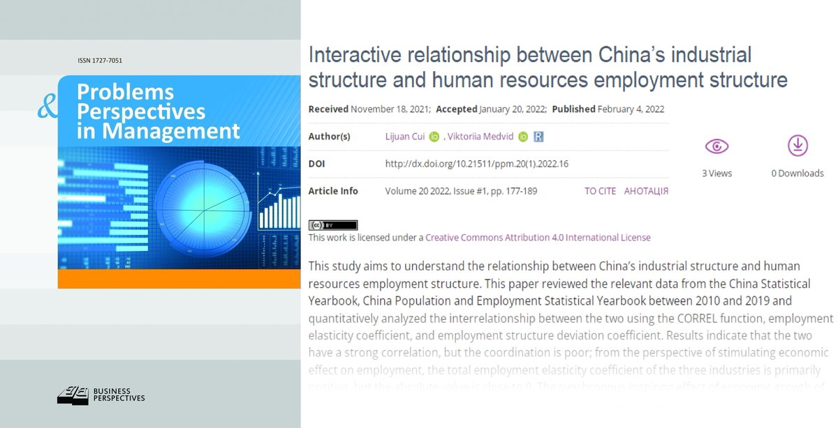 PPM_Journal's tweet photo. π https://t.co/i4K41QNM4H
π Interactive relationship between Chinaβs industrial structure and human resources employment structure
π₯ Lijuan Cui, Viktoriia Medvid
#China #deviation #employmentstructure #industrialstructure #ruralhumanresources https://t.co/CmkRk4m2So
