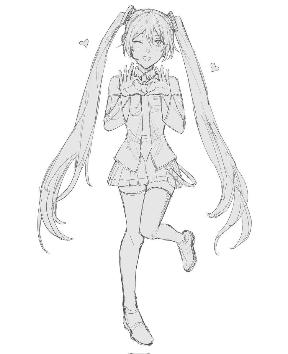 たまには女の子
色塗り頑張る～!
#初音ミク 