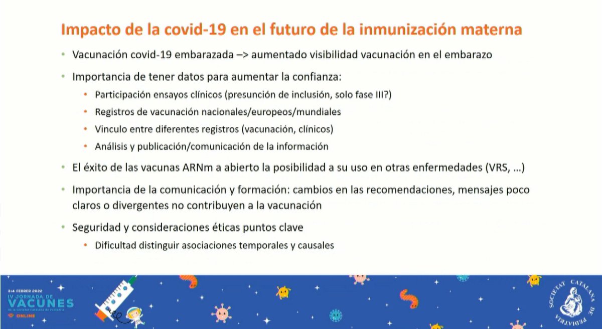 SCPed's tweet photo. Impacte de la covid-19 en el futur de la immunització materna (Paloma Carrillo #VACSCP22 ) https://t.co/VpbYlSWLJj