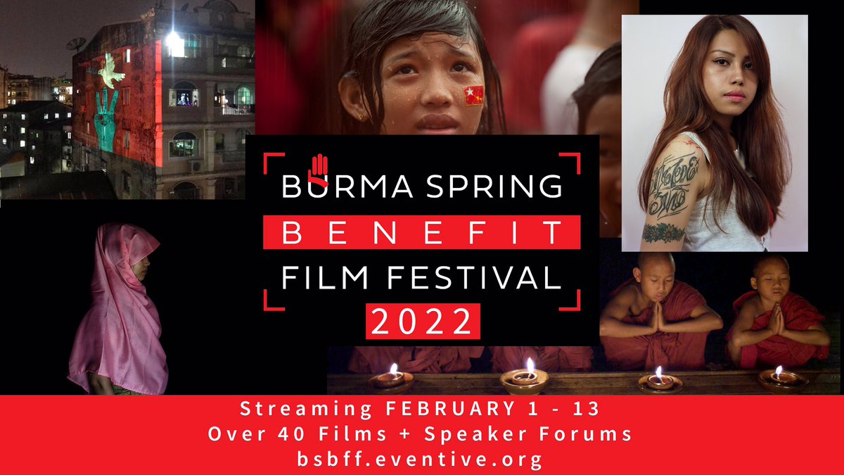 annelieinasia's tweet photo. @BenefitBurma film festival is back! Make a donation of whatever you can afford to explore the full program of films &amp; panels Feb 1-13. Your contribution will go to grassroots humanitarian organizations in Myanmar. Tickets here: https://t.co/JUE5O5b3pp #WhatsHappeningInMyanmar https://t.co/YQnR540lTM