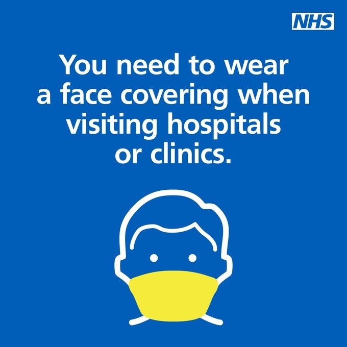 NottsCC's tweet photo. 😷Face coverings are still required in hospitals
Even though you don't need to wear a face covering in a public setting in England, you will still need to when visiting healthcare settings.
Face coverings➡️ https://t.co/AUHo1qZ3Uj
#StaySafeNotts https://t.co/qTTHr0JVQK