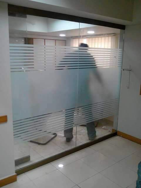 FROSTED GLASS STICKER DUBAI, FROSTED STICKER, OFFICE GLASS STICKERS DUBAI,  SHARJAH
