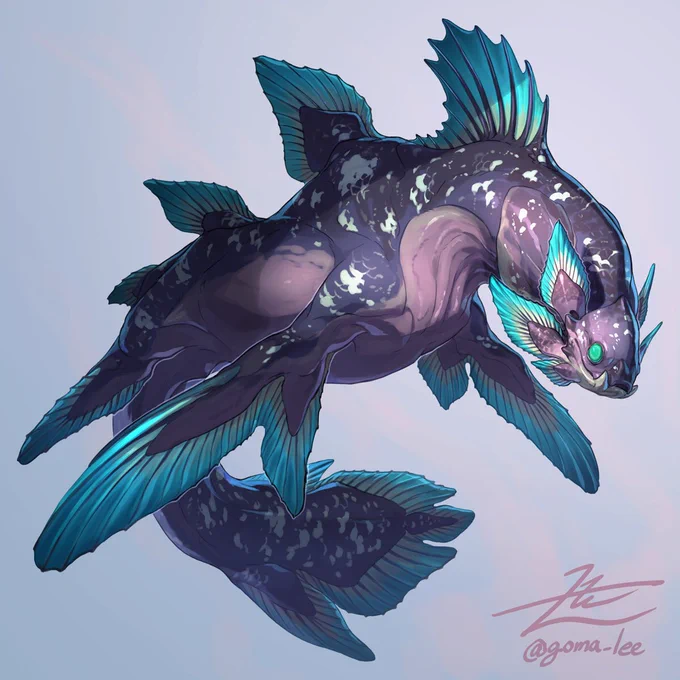 Coelacanth  Dragon🐟

#gomalemo_work 
https://t.co/ny0NoPrF8s 