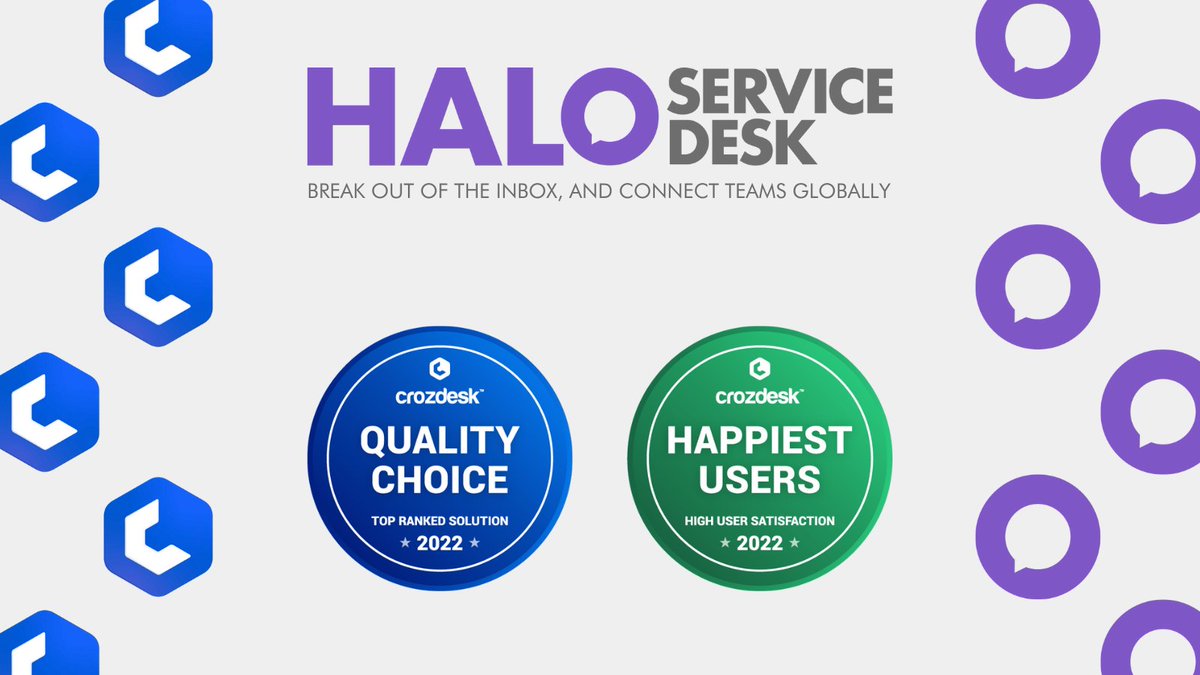 HaloServiceDesk's tweet photo. We are delighted to be named the top ranked service desk solution with the happiest users for the year of 2022 by @crozdesk.

#ServiceDesk #Crozdesk #Awards #2022 https://t.co/EpUipeXhM5
