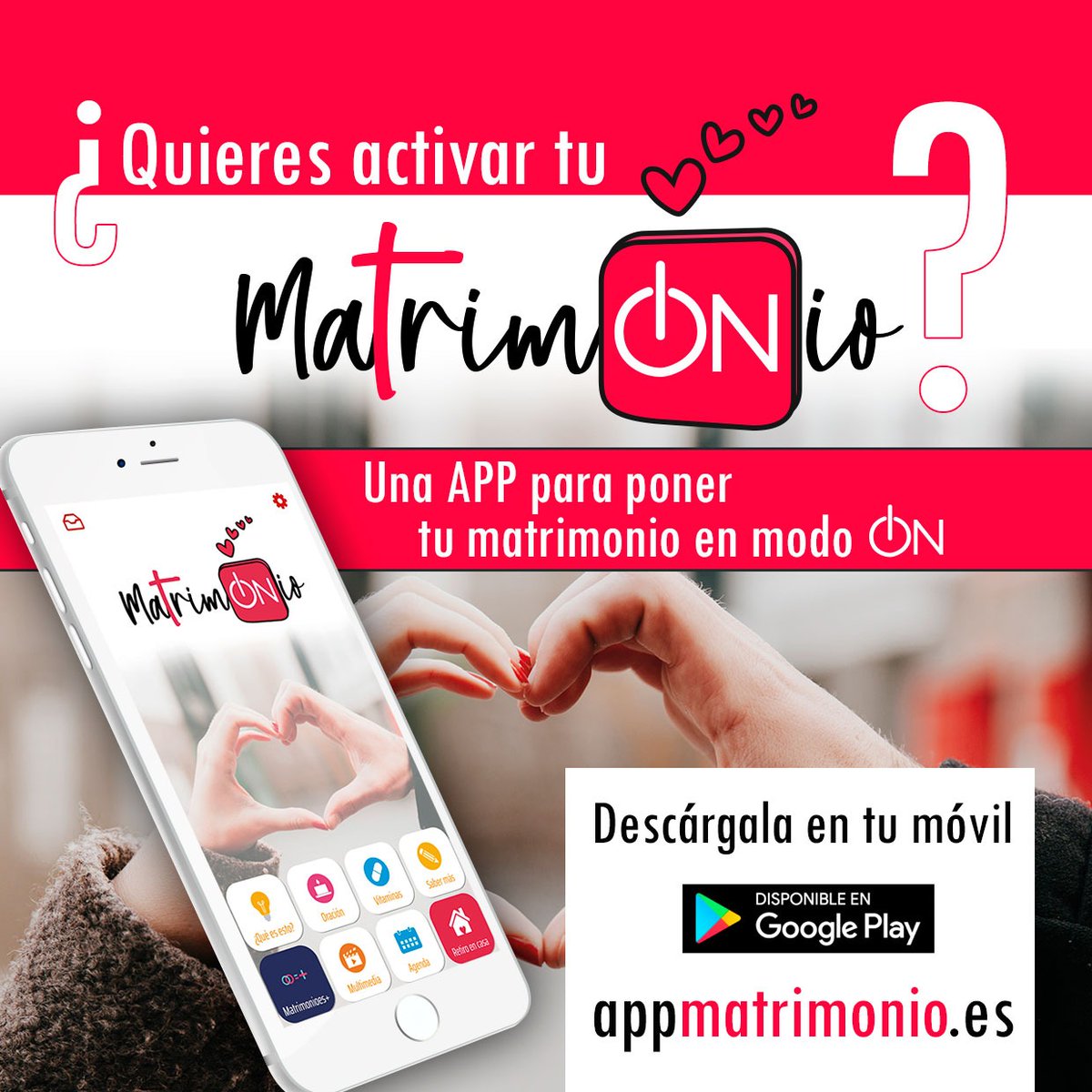 PFamiliarAvila's tweet photo. Ya está aquí la nueva APP para poner en modo ON tu matrimonio. @Confepiscopal
¡Esperamos que la disfrutes! 😍💞 https://t.co/cAKzZxwx6g