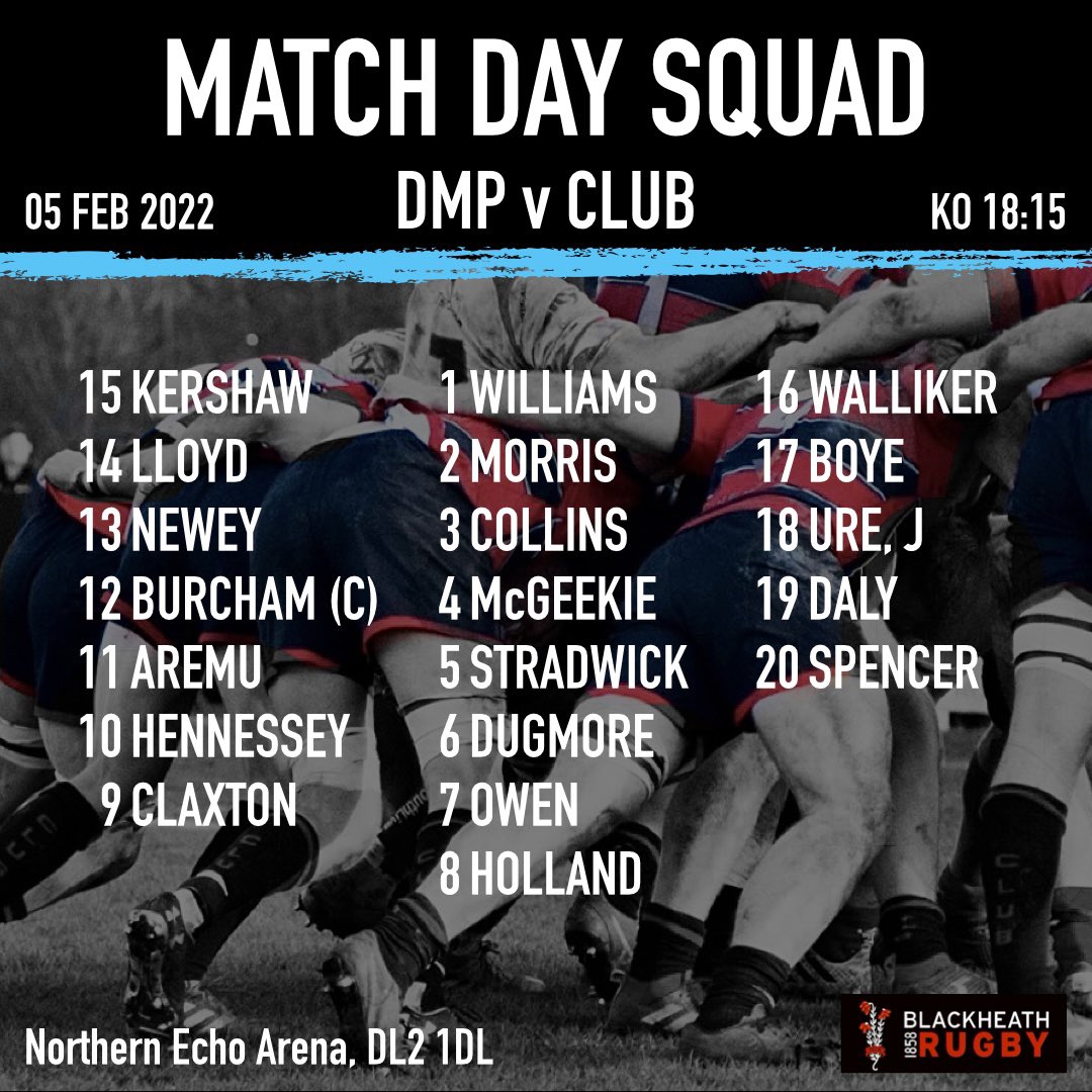 Blackheath_1858's tweet photo. We wish the boys luck for the long journey to @MowdenPark tomorrow - don’t forget it’s an evening kick off. Here’s your squad list
#blackheathruby #blackheathfc #club #returntorugby #squadlist #kentrugby #nat1 #awaygame #2022rugby https://t.co/VAMVFEdT8s