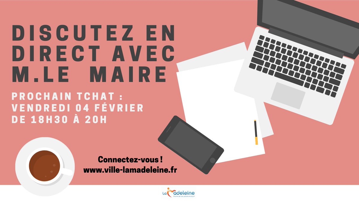 LaMadeleine_59's tweet photo. 🗨️ Échangez en direct avec @lepretre_seb , Maire de La Madeleine, ce soir de 18h30 à 20h sur le site internet de la Ville : https://t.co/9CPdAwDmTw 💬 https://t.co/Iv2W22kHYC