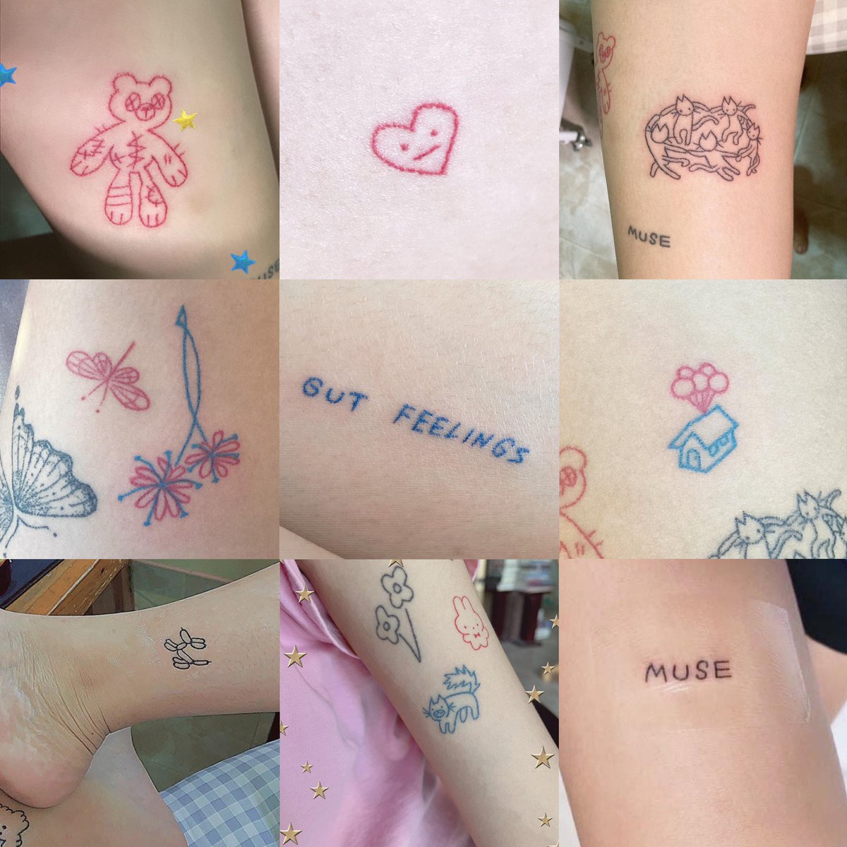 poiki__'s tweet photo. Some tatts i made lately (^_−)−☆ https://t.co/FxOpHW0UFc