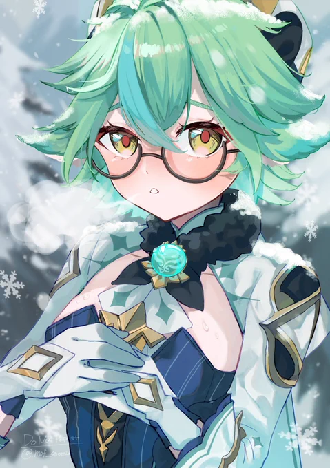 ドラゴンスパイン調査#原神 #スクロース 