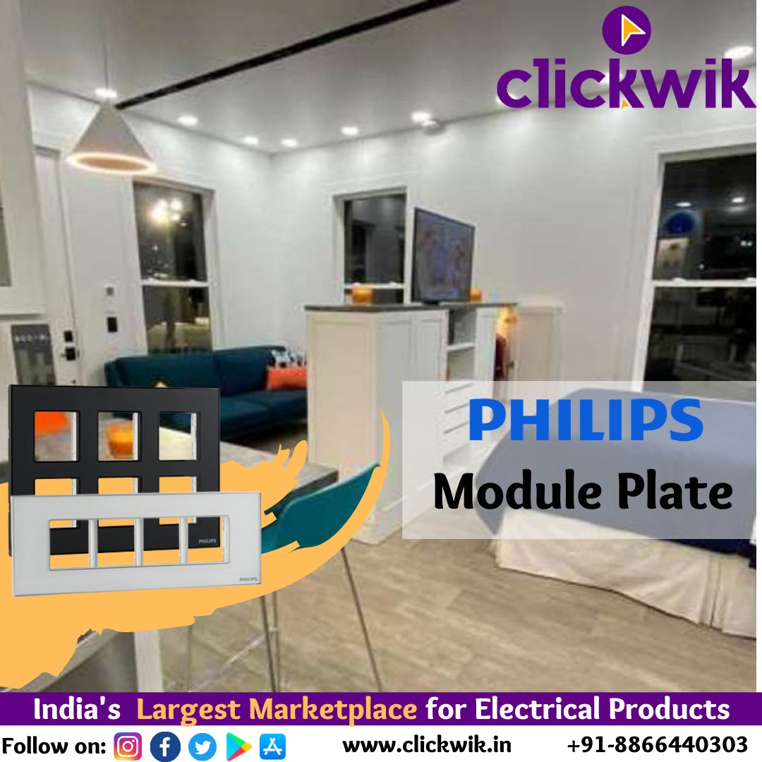 ClickWikIN's tweet image. Get Discount Up To 50% Off
Buy Philips Module Plate Online at clickwik.in
Buy Now: clickwik.in/residen.../mod…
Get More Info. contact us: care@clickwik.in , +91-8866440303
#Modularhome #lights #switch #abb #philips #pilipsmoduleplate #design