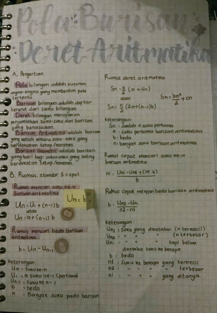 deawillambis's tweet photo. #RANGKUMAN MATEMATIKA

Pola, Barisan, dan Deret (Aritmatika &amp; Geometri)
Materi kelas 8 dan Pengetahuan Kuantitatif (PK) https://t.co/5lMkzah6sB