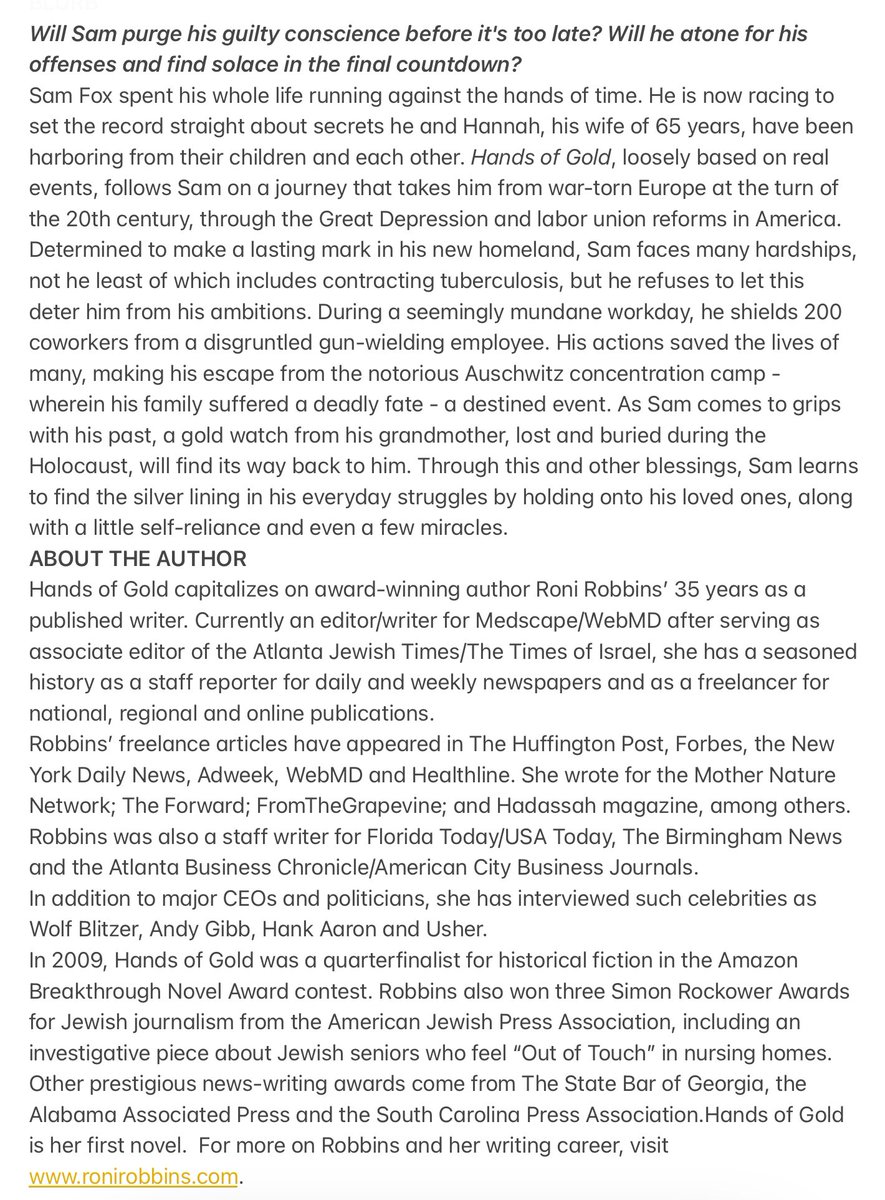 LyndaCheckley's tweet image. 📚📚BOOK TOUR - Random Things Tours📚📚

Hands of Gold By Roni Robbins

Full review ➡️ bit.ly/3LcfQmQ

“So well written and heartfelt this is an inspiring story about a brave and resourceful man.⭐️⭐️⭐️⭐️”

@ronirobbins @RandomTTours @AmsterdamPB #booktwitter #BookReview