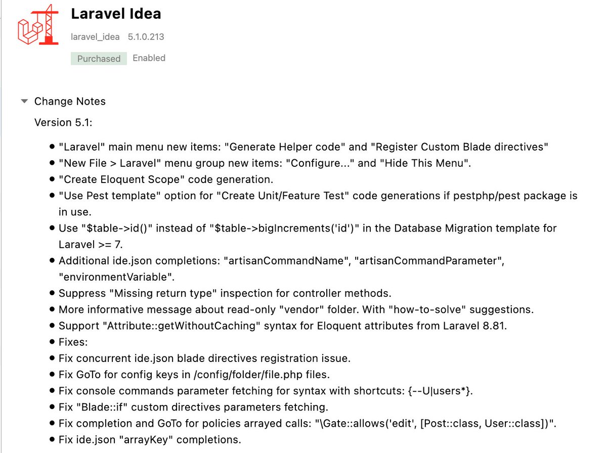 Laravel Idea tweet media