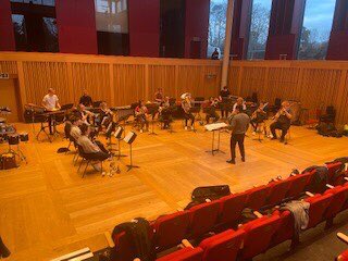 Yesterday, our percussion quartet, PERC‘M played with the RCM Symphonic Brass of <a href="/RCMLondon/">Royal College of Music</a> together at Wells Cathedral School. Well done everyone!🌞