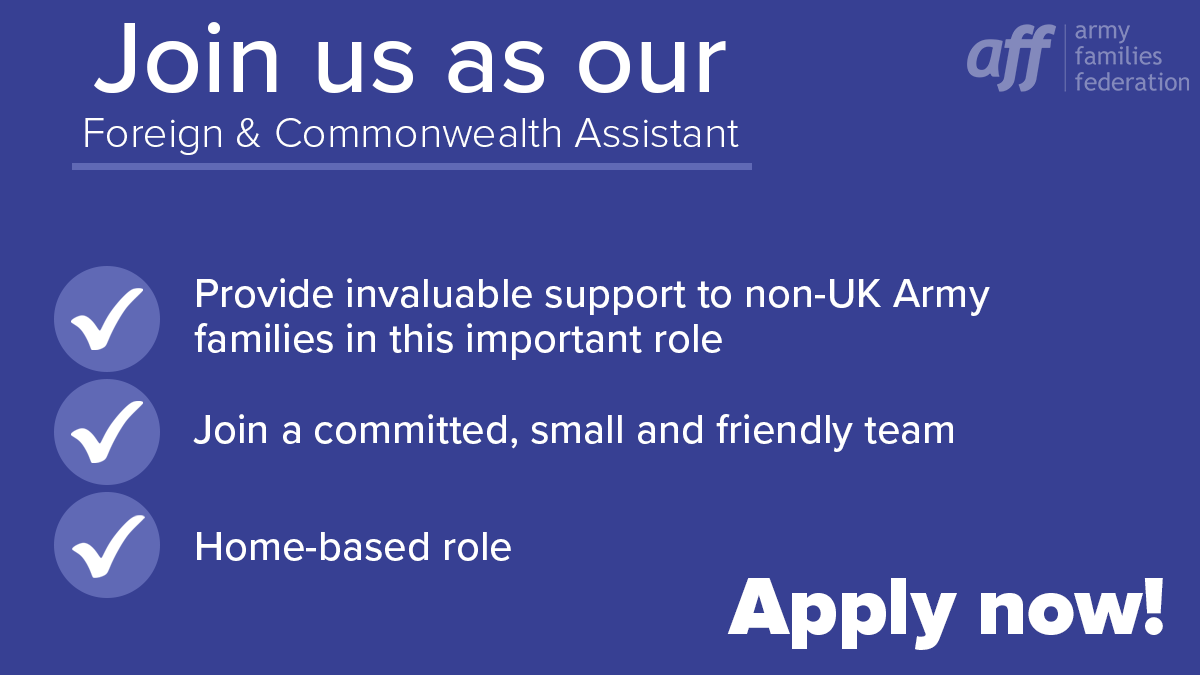 The_AFF's tweet photo. We're looking for a Foreign and Commonwealth Assistant to join the AFF team! If you think this rewarding role could be the job for you, we'd love to hear from you. Apply here 👉 https://t.co/7EsTv0EbCO https://t.co/6TWl10ILHv