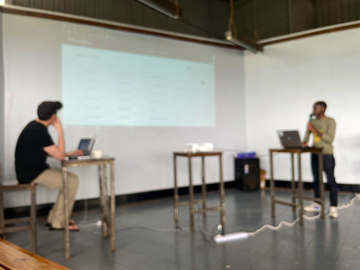 CommonWorld's tweet photo. A final demo from @RwandaBuild candidate Dusenabera William who gives a shout out on stage to #RWBuild and @dmerfeld - “thank you for the workshops and sharping our minds.” https://t.co/zkjYZ9eHTv