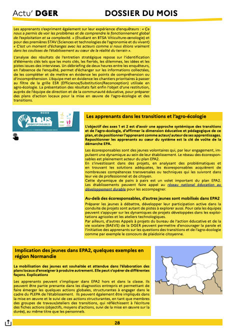 Cpeltiered's tweet photo. Le n°10 actudger vient de paraître. Son dossier est consacré au Plan stratégique #EPA2 #laventureduvivant : https://t.co/w8Enr6oUJc. 
A lire, des articles sur les #PLEPA, la transition également en jeu en pédagogie... les apprenants dans la #transition #agroécologie, etc. https://t.co/rZ8oV7jJM3