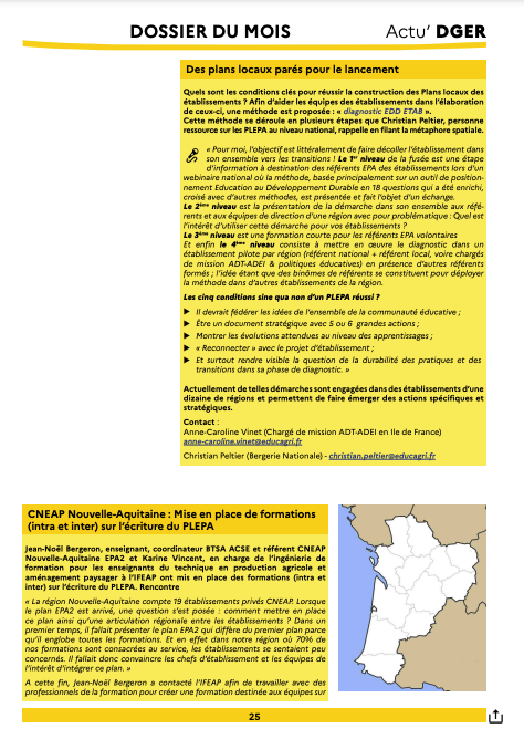 Cpeltiered's tweet photo. Le n°10 actudger vient de paraître. Son dossier est consacré au Plan stratégique #EPA2 #laventureduvivant : https://t.co/w8Enr6oUJc. 
A lire, des articles sur les #PLEPA, la transition également en jeu en pédagogie... les apprenants dans la #transition #agroécologie, etc. https://t.co/rZ8oV7jJM3
