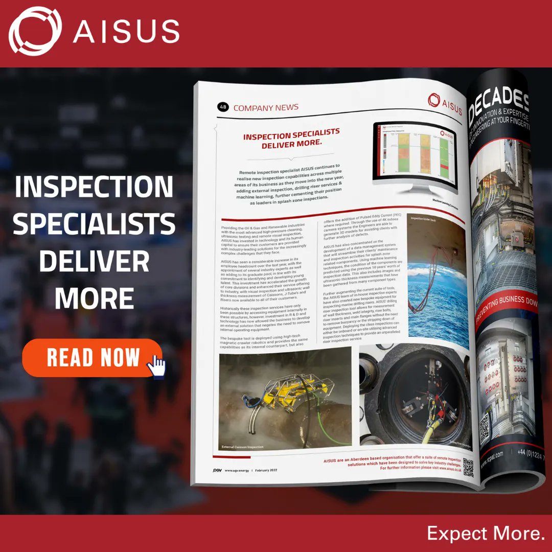 Aisus are delighted to be included in the February edition of OGV Energy Magazine - The Subsea Issue.

Big thanks to OGV Team - Read the article here. buff.ly/3HoJGT5

#subseaengineering #subsea #subseanews #ogvenergy #innovation #oilandgas