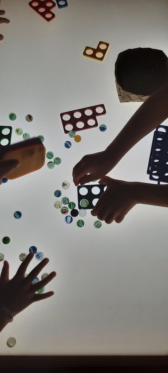 Today at the light table a new game emerged that reminded me of Hungry Hungry Hippos.  #numicons always inspired great thinking!

#earlyyears #playbasedlearning
#listentothechild #mathinearlyyears #reggioinspired #pyp #pypchat