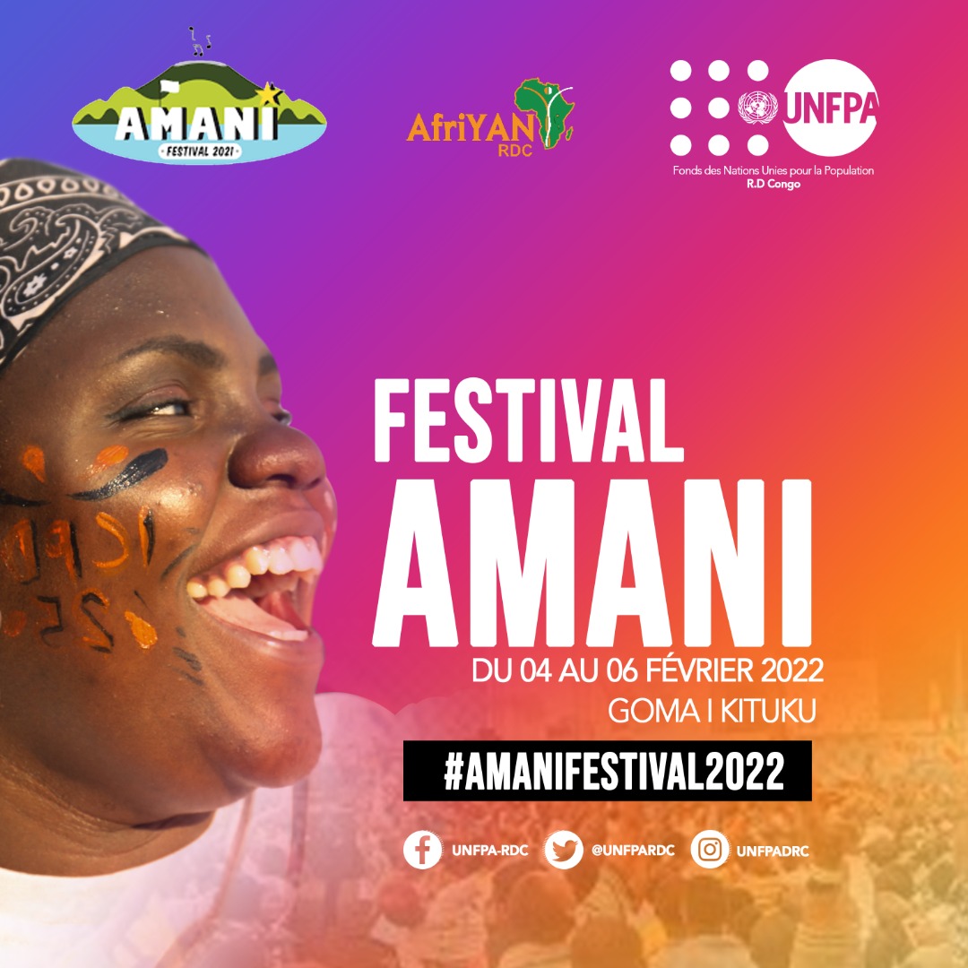 Suivez <a href="/UNFPARDC/">UNFPA-RDC</a> et <a href="/AfriyanRdc/">AfriYAN RDC</a> depuis #Goma en direct du #FestivalAmani