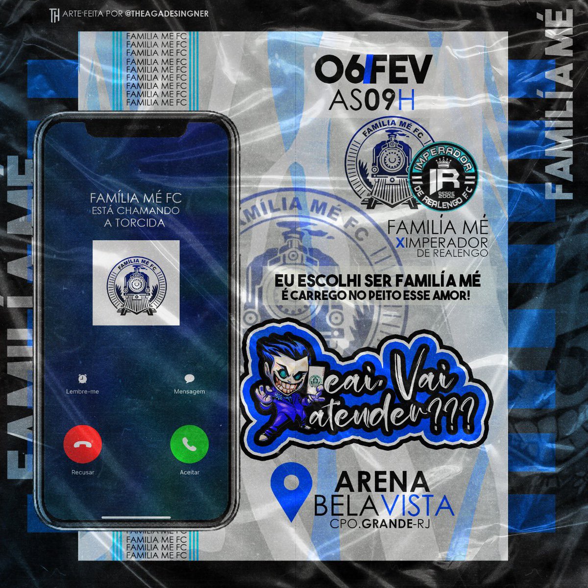 FamiliaMeFC's tweet photo. Sextoooou! ⚫️🔵⚫️🔵

Domingo é dia de buscar a liderança 🙏🏻🙅🏻‍♂️ https://t.co/1AqHuAzqz8
