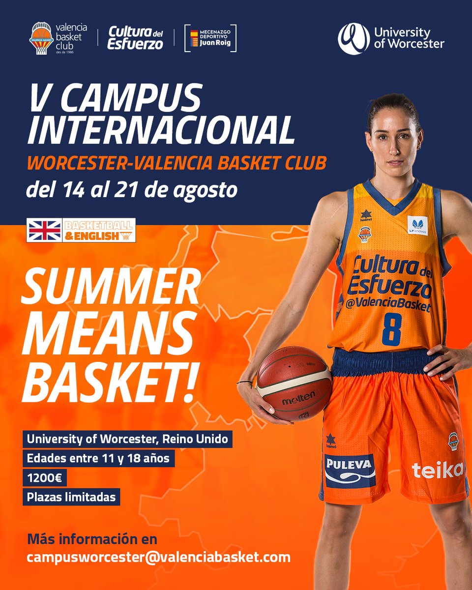 valenciabasket's tweet image. 🏀🇬🇧 WE ARE BACK!

Cas 👉 Vuelve el Campus Internacional de @valenciabasket y @worcester_uni en Reino Unido
bit.ly/3fFfEyh

Val 👉 bit.ly/3nsxNDz

Eng 👉 bit.ly/3tmbmUq

#EActíVate