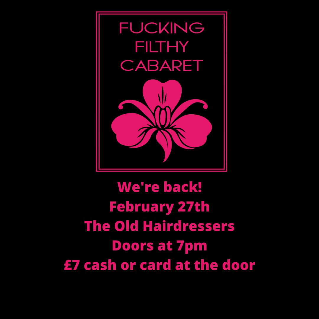 We're back back back again! Mark your calendars and come on down to the @OldHairdressers to help us kick off our new monthly spot! We've got a filthy good time planned including a raffle, burlesque, poetry, and some big announcements! We will see your beautiful faces there!