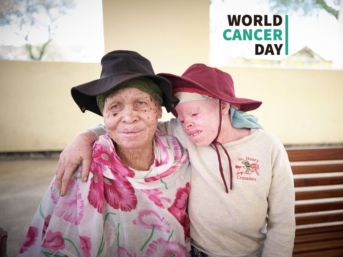StandingVoice's tweet photo. Today on World Cancer Day, we reaffirm our commitment to building a future where people w #albinism in #Africa are free from skin cancer. Our teams will be working hard in 2022, giving thousands of patients &amp; their families the tools they need to lead long, happy &amp; healthy lives. https://t.co/gC0JsrGkiq