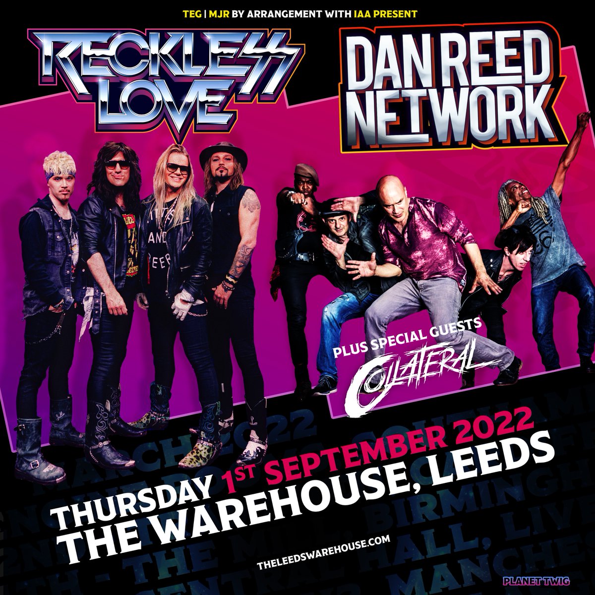Rescheduled | Reckless Love and Dan Reed Network highly anticipated show at the Warehouse, Leeds has been moved to the 1st of September 2022 . Purchased tickets will remain valid. Don't miss out on this one, get your tickets now 🎫⏰🎵 bit.ly/3ol0z9N