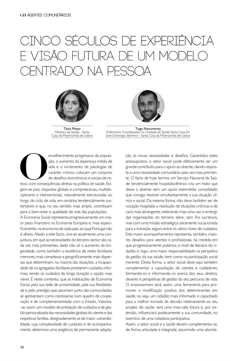 APAHospitalares's tweet image. #RGH27 📖 CINCO SÉCULOS DE EXPERIÊNCIA
E VISÃO FUTURA DE UM MODELO CENTRADO NA PESSOA ✍️ Artigo de Tânia Matos e Tiago Nascimento - Santa Casa da Misericórdia de Lisboa #SCML 🌐 Aceda à versão digital da #RGH 👉 ow.ly/GFzU30s8Gya