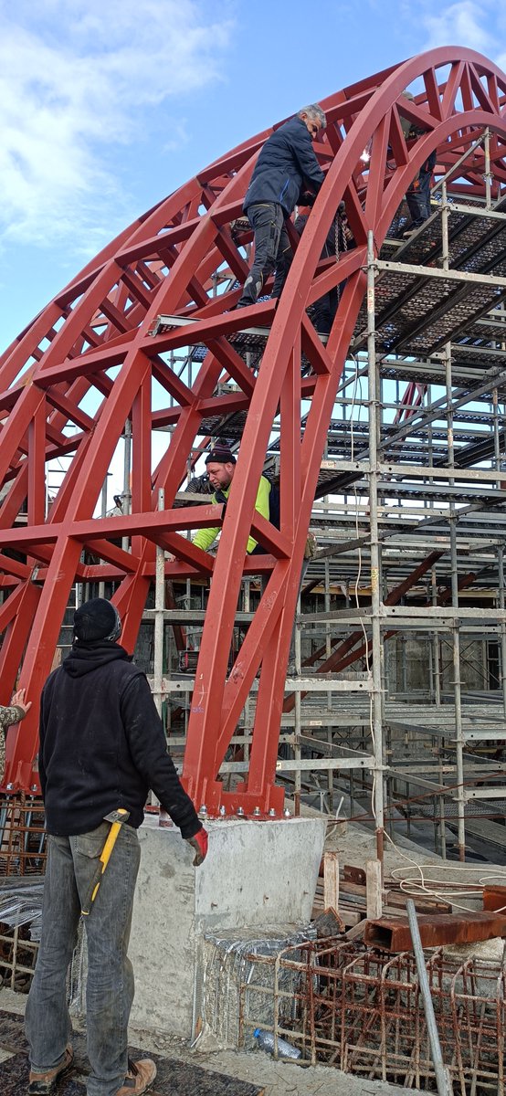 AngleRingCo's tweet image. Great to see the #Cyprus #Planetarium construction progressing at speed!

Here's some of the latest snaps we've been sent from our customer showing the dome structure coming together.

Check out our project case study here ↩️

ow.ly/sRfW50HKl2p

#ColdBending #RHS #Export