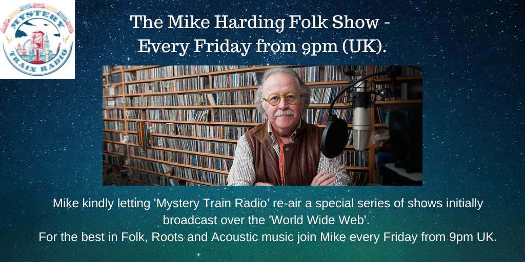 Love #Folk Music? Tune in just after @ 9PM (UK) 04/02 - to hear 'The Mike Harding Folk Show'!

Inc. @steeleye_span #lindathompson @Ralph_McTell #swanarcade #junetabor #doloreskeane #thehousedevils & more!

Listen via mysterytrainradio.com/listen & @tunein - tunein.com/radio/Mystery-….