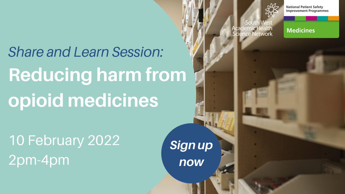 Want to help shape better outcomes for patients with #ChronicPain?

Next week's online event will be an opportunity to discuss how we might enable a whole-system approach to reducing #opioid prescribing for non-cancer #ChronicPainManagement.

Register: swahsn.com/event/share-an…