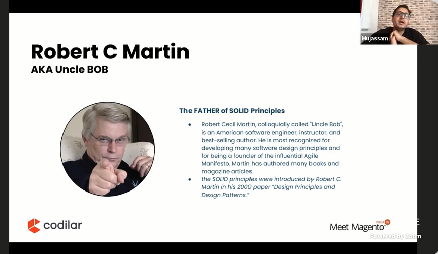 theMageComp's tweet image. 🔖 Insights on SOLID principle by Mohammad Mujassam from @codilar

#MM22IN #MeetMagentoIndia #Magento @MeetMagentoIN @Magento