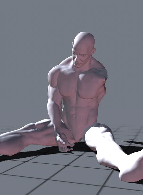 自分はこうやって3Dで素材作ったやつを元にしてるよ!光源とか服とか表情その他はラフの時に変える✍️ 
