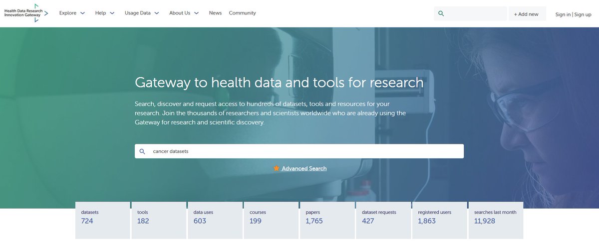 Health Data Research UK (HDR UK) (@hdr_uk) on Twitter photo #WorldCancerDay🧡💙
Did you know that there are 80+ #cancer datasets listed on the #HealthDataGateway? Including a selection from our #HealthData #Research Hub for Cancer, <a href="/data_can_hub/">DATA-CAN: The Health Data Research Hub for Cancer</a>.
🔎 Explore the datasets & learn more here: bit.ly/3L9pKG8 #CloseTheCareGap #WorldCancerDay🧡💙
Did you know that there are 80+ #cancer datasets listed on the #HealthDataGateway? Including a selection from our #HealthData #Research Hub for Cancer, <a href="/data_can_hub/">DATA-CAN: The Health Data Research Hub for Cancer</a>.
🔎 Explore the datasets & learn more here: bit.ly/3L9pKG8 #CloseTheCareGap