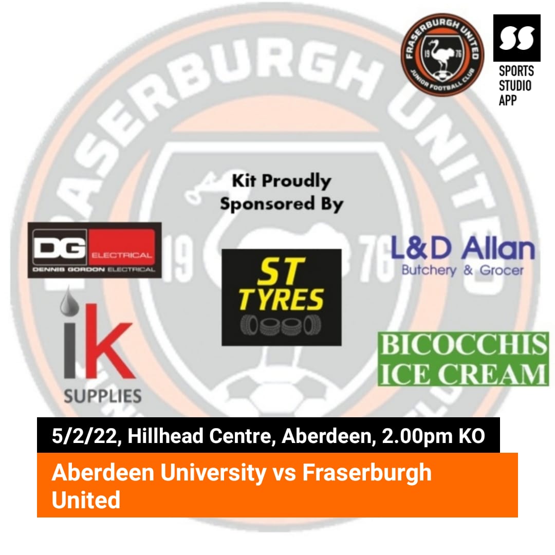 🏆 McBookies.com 1st Division

🏟 Hillhead Centre, Aberdeen

🕑 2pm KO 

🗓  Saturday 5/2/22

ℹ United with back to back league matches away to Aberdeen University

👫 Spectators welcome and permitted. Please adhere to all COVID guidelines.