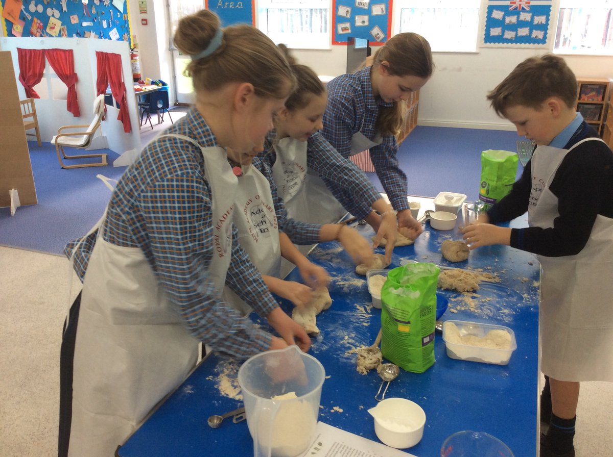 StMargs_Year5's tweet photo. Year 5 have learnt how to make pizza dough this week, ready to make their own pizza next week. They have also been lucky enough to taste test a wholemeal pizza. Lots of excitement and collaboration! A selection of photos from 5W’s session. #StMargsDT https://t.co/TkP5zFYd4K