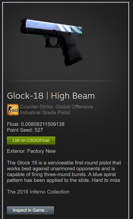 shadow_gw's tweet photo. 🎁Glock-18 | High Beam (FN,0.008) Giveaway !!🎁

✅Follow me
✅Retweet
✅Tag a friend

Optional: Use my code "Brako" on RUSTReaper. 
https://t.co/z6I8285D9h

Ends in 6 days. GL everyone! :D https://t.co/zzx90KjIB3